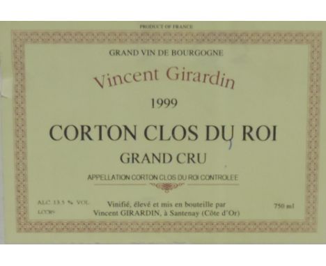 Wine - Red Burgundy: 1999 Girardin Corton Clos de Roi, Grand Cru, 12 Bottles, card case, unopened. (12)