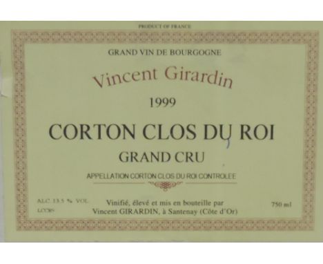 Wine - Red Burgundy: 1999 Girardin Corton Clos de Roi, Grand Cru, 12 Bottles, card case, unopened. (12)