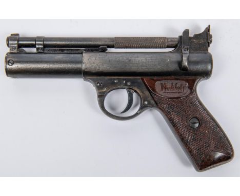 A .22" B series Webley Premier air pistol, number 1094, with 4 pin trigger action. GWO &amp; basically GC (slightly worn with