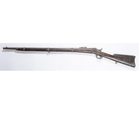 An 11mm Egyptian Remington Rolling Block SS military rifle, 50½" overall, barrel 35", with ladder rearsight; Remington addres