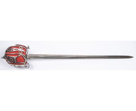 A Scottish 1857 pattern broadsword for Staff Sergeants of Highland Militia and Volunteer Battalions, blade 29½" x 1¼", by Mol