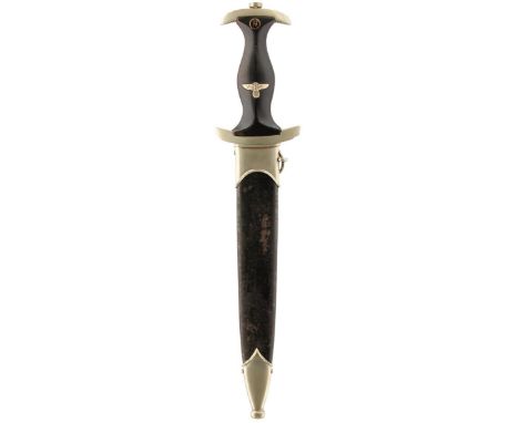 A THIRD REICH SS OTHER RANKS DAGGER, 22cm flattened diamond section clean blade by Robert Klaas, Solingen, etched Meine Ehre 