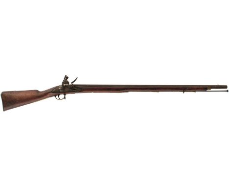 A .750 CALIBRE 39INCH INDIA PATTERN BROWN BESS, 39inch barrel, border engraved lock stamped with a crown and TOWER across the