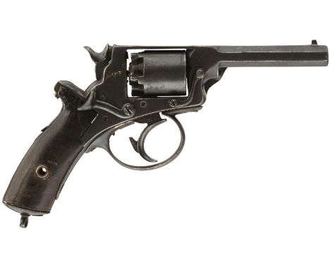 A 120-BORE FIVE-SHOT PERCUSSION FOURTH MODEL TRANTER TYPE REVOLVER, 3.5inch sighted octagonal barrel, plain cylinder and fram