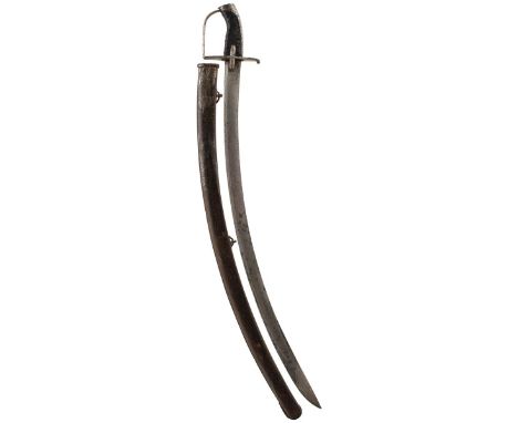 A 1788 PATTERN CAVALRY TROOPER'S SABRE TO THE DEVON LIGHT DRAGOONS, 85.5cm curved blade by J. J. Runkel Solingen, engraved at