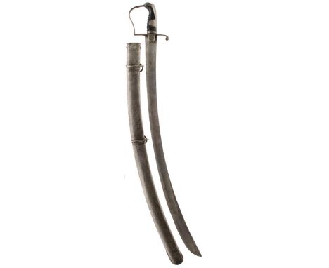 A 1796 PATTERN LIGHT CAVALRY TROOPER'S SWORD, 84.5cm blade by DAWES of BIRMINGHAM, stamped with a crown over 2 at the forte, 