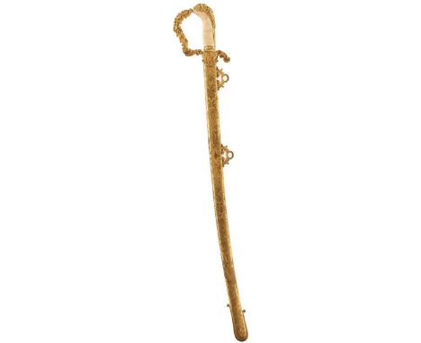 AN EXCEPTIONAL WILLIAM IV PRESENTATION SWORD TO WILLIAM BIRD BRODIE ESQUIRE, 82cm pipe backed blade with spear point profusel