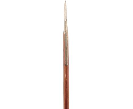 AN ENFIELD MANUFACTURED VICTORIAN NAVAL BOARDING PIKE, 231cm long, the triform head with various Ordnance marks, plain wooden