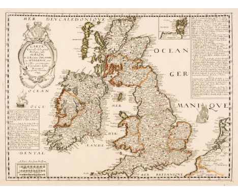 British Isles. Boisseau (Jean). Carte generalle de la Grande Bretagne jadis Albion et du Royaume d'Irlande ou Hybernie avec l