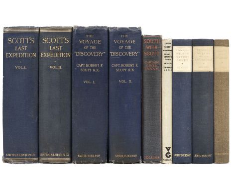 Evans (Edward). South with Scott, 1st edition, London: W. Collins Sons &amp; Co, 1921, portrait frontispiece, 3 folding maps,