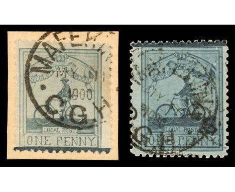 * Mafeking. 1900 1d Sergeant Goodyear, two shades, one on piece, both fine, SG 17QTY: (2)