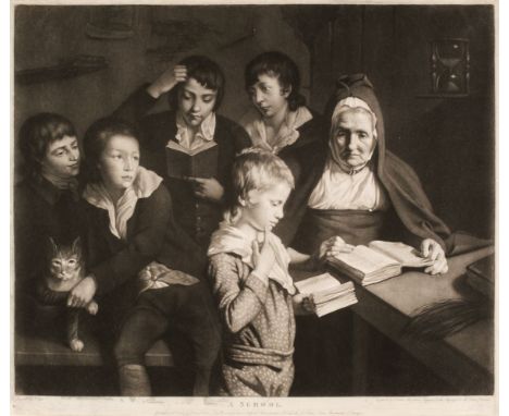 * Green (Valentine). The School, Valentine Green &amp; Son, 1785, uncoloured mezzotint after J. Opie, slight creasing to the 