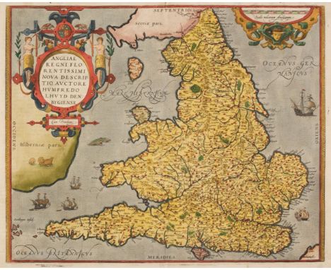 England &amp; Wales. Ortelius (Abraham &amp; Lhuyd Humphrey), Angliae Regni Florentissimi nova descriptio auctore Humfredo Lh