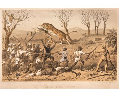 Rice (William). Tiger-Shooting in India; Being an account of Hunting Experiences on foot in Rajpootana, during the hot season