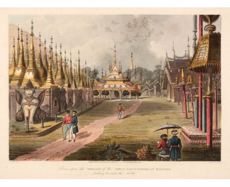 * Moore (Lieutenant Joseph). Sixteen plates from 'Views taken at and near Rangoon', London, Kingsbury &amp; Co. &amp; Thomas 