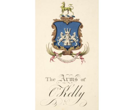 Irish Manuscript Pedigree. The Pedigree of O'Kelly, 2 volumes, 18th/early 19th century, comprising approximately 77 leaves in
