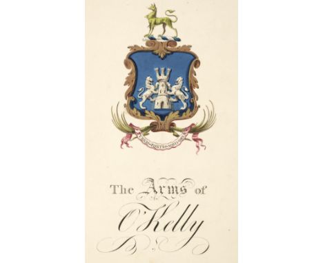 Irish Manuscript Pedigree. The Pedigree of O'Kelly, 2 volumes, 18th/early 19th century, comprising approximately 77 leaves in