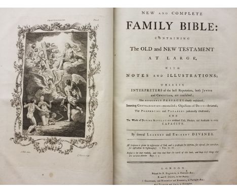 Bible. A New and Complete Family Bible: Containing the Old and New Testament at Large, with notes and illustrations, London: 