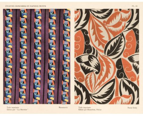 Moussinac (Leon). Etoffes Imprimées et Papier Peints, &amp; Tapis (Collection Documentaire d'Art Moderne), 2 volumes, Paris: 