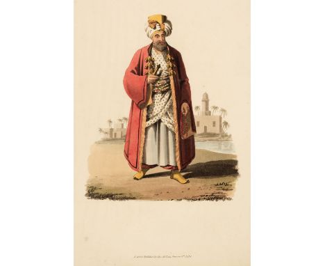 [Dalvimart, Octavien]. The Military Costume of Turkey, 1st edition, London: Thomas McLean, 1818, hand-coloured engraved portr