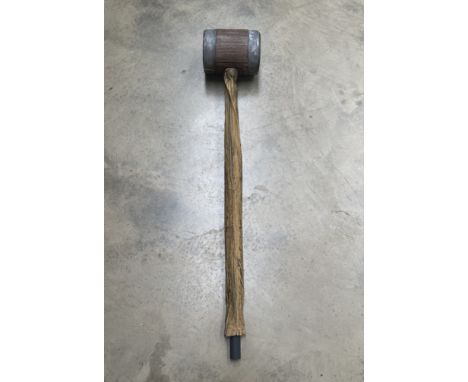 Giant foam tool mallet. Impressive large-scale industrial tool stage prop carried by cast members during the Carnival of Firs