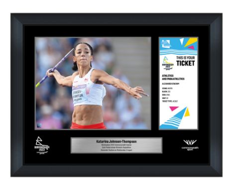 Limited-edition mounted replica ticket to Birmingham 2022 Athletics and Para-athletics events at the Alexander Stadium. Inclu