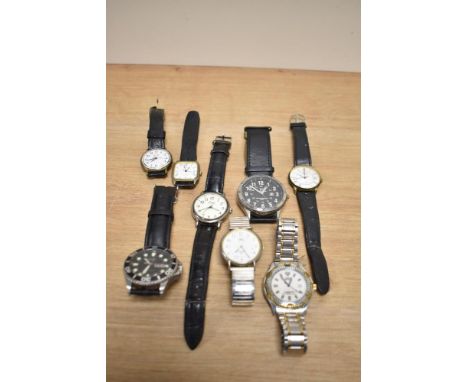 A collection of wristwatches including Rotary, Lorus, Avia and Limit