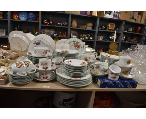 An extensive Royal Worcester 'Evesham Vale' part dinner/tea service. (90 pieces approx)