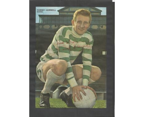 Tommy Gemmell Signed Celtic Lisbon Lions Picture. Good Condition. All signed items come with our certificate of authenticity.