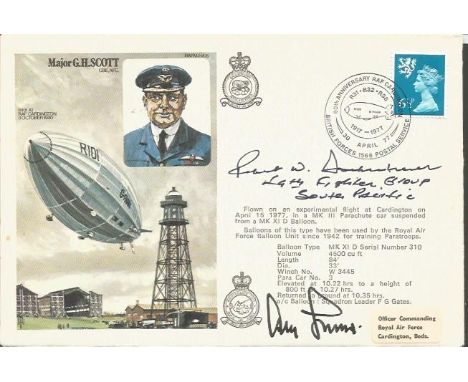 Gen Adolf Galland Luftwaffe ace WW2 and US ace signed Major Scott Historic Aviators cover. Good Condition. All signed items c