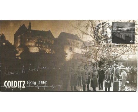 Kenneth Lockwood signed 2000, 50th Ann Colditz Castle cover. He was one of the first six British prisoners of war to arrive a