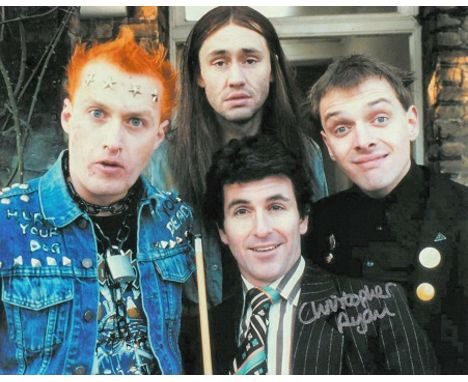 Christopher Ryan signed 10 x 8 colour photo. Fantastic photo from the anarchic comedy The Young Ones signed by Christopher Ry