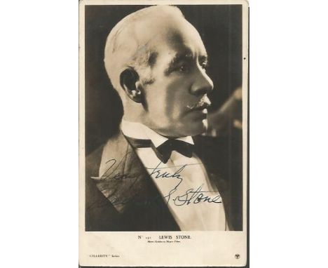 Lewis Stone signed vintage photo. Good Condition. All signed items come with our certificate of authenticity. We combine post