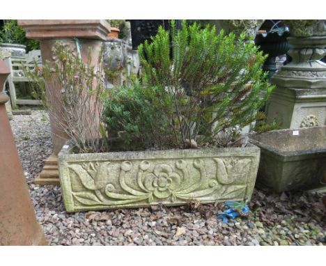 A RECTANGULAR GARDEN TROUGH, L 81 cm
