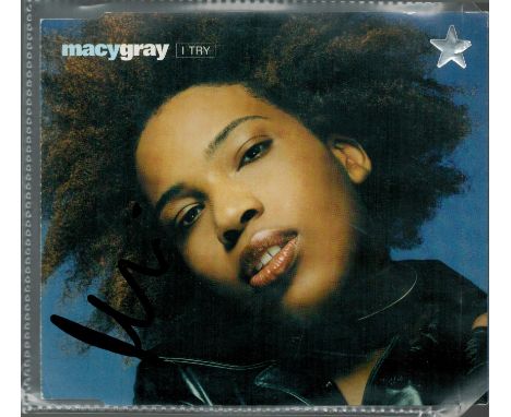 MACY GRAY Singer signed 'I Try' CD Good condition. Est