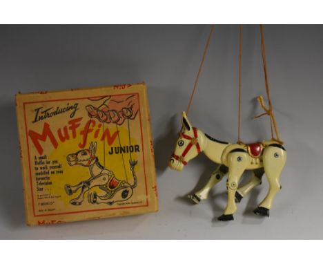 A Moko Muffin the Mule Junior puppet, boxed