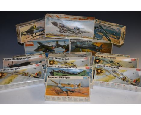 Frog Models Kits - 1:72 scale inc Spitfire XIV and Flying Bomb x4;  Vampire F.B Mk. 5/50 Fighter-Bomber;  D H Hornet F Mk.3 L