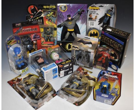 Batman - Funko DC Universe Wacky Wobblers bobble head figures, Batman and The Joker; Mattel and other toy figures, including 
