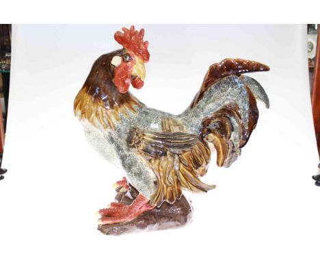 Large pottery model of cockerel