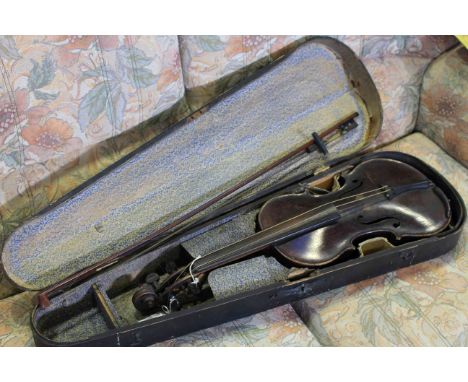 Vintage violin, bow and case