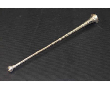 Edwardian silver novelty hunting horn, S. Mordan & Co., London 1903