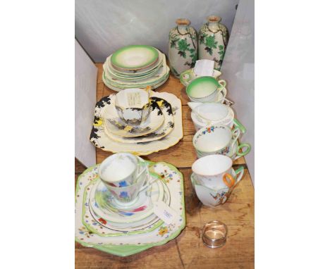 Mixed lot of Shelley china and single silver napkin ring