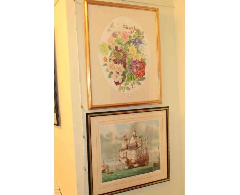 Helen Bradley print, Joseph Winkelman etching of Tower Bridge, etc