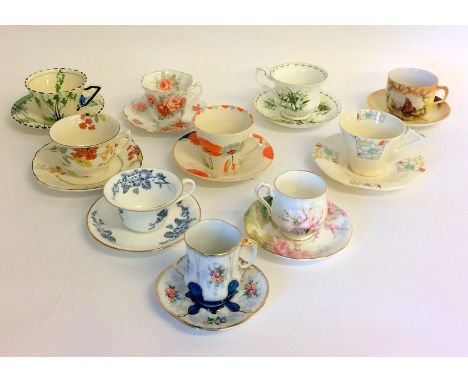 Collection of cabinet cups and saucers to include Royal Albert ,Wedgewood, Meakin ,Burghlyware etc