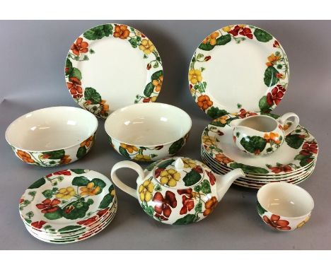 Quantity of Poole Pottery dinner service Nasturtium Pattern
