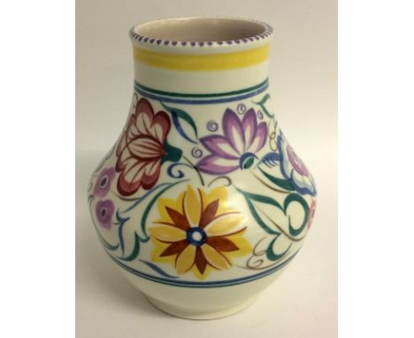 Poole Pottery Ovoid vase  1950+ 20cm tall 14cm at waist