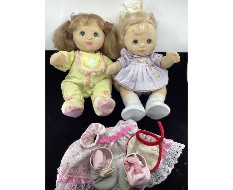 &nbsp;Mattel vintage My child pair of Baby dolls with original clothes , both Mattel 1985 labels on waist , and a further dre