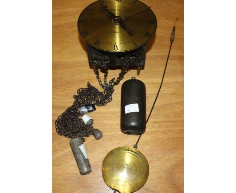 An early 19th century Whitehurst and Son of Derby hookmand spike wall clock with alarm function, the inscribed 15cm diameter 