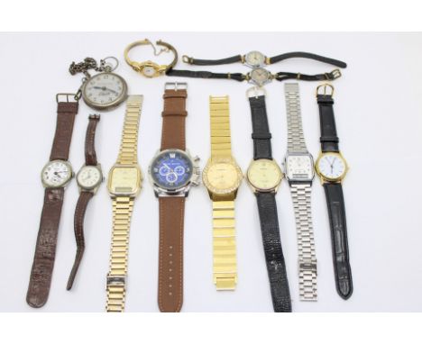Selection of Eleven Watches and a Pocket Watch. To include; two Casio Quartz Watches, a Gianni Ricci Quartz Watch, a Daniel H