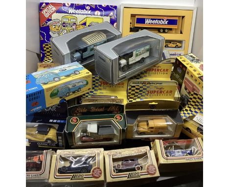 Corgi die cast interest ; Large collection of still boxed and largely unused boxed Corgi toy model cars , Vanguard vans and a
